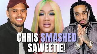 OUCH! Chris Brown UNLEASHES on Quavo! EXPOSES He SMASHED Saweetie Clappas! Saweetie REACTS!