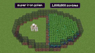1,000,000 zombies vs iron golem