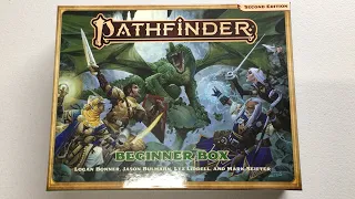 Pathfinder Second Edition Beginner Box unboxing