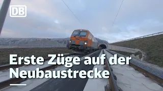 Erste Züge auf der Neubaustrecke.