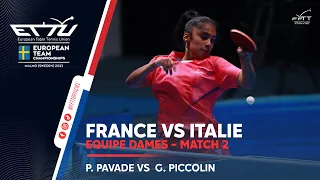 Prithika PAVADE vs Giorgia PICCOLIN | France-Italie | Malmö 2023