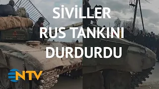 @NTV Rus tankının önünü böyle kestiler