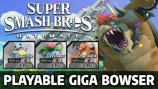 Playable Giga Bowser & Red's Separate Selectable Pokemon in CSS | Super Smash Bros. Ultimate Mods