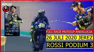 FULL RACE MOTOGP ANDALUCIA 26 JULI 2020 JEREZ ❗ ROSSI PODIUM 3