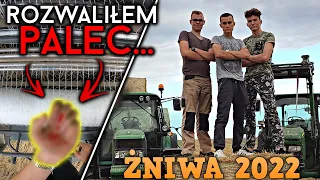 ROZWALIŁEM PALEC... / Koniec ŻNIW 2022 / Prasowanie & Zbieranie Bel - 2 PERSPEKTYWY ☆ MKVlog [#17]