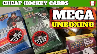 MEGA Hockey Card Blaster Box opening - Cheap Walmart Hockey Cards!