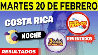 Sorteo 7:30PM Nuevos Tiempos y 3 Monazos NOCHE del martes 20 de febrero del 2024