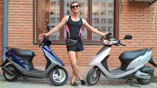 Кур'єр на двох скутерах. Огляд Honda Dio AF27 та AF62. ASMR. #Mydriveby #14