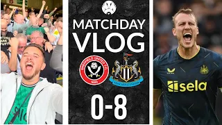 Bruno “I’m STAYING” Celebration In BEST Away Day EVER! Sheffield United 0-8 Newcastle Vlog