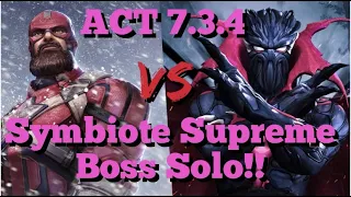 MCOC - ACT 7.3.4 - Red Guardian VS Symbiote Supreme - Boss Solo!! - No Buffs, No Problem :)