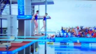 FINA World Diving Championships 2013 3m Women's Synchro Final (Team GB last round)