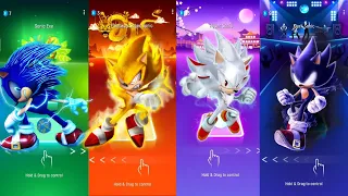 Fleetyway super sonic- sonic exe - Hyper sonic - Dark sonic || Tiles Hop EDM Rust