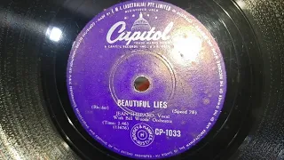 Beautiful Lies. Jean Shepard with Bill Woods Orchestra. Capitol 78rpm Shellac Record from 1955