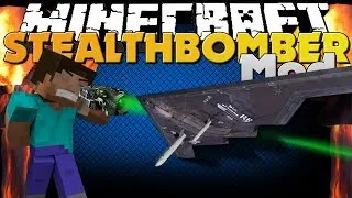 Minecraft Mod - Stealth Bomber Mod - NUKE EVERYTHING (Rival Rebels Mod)