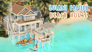 Sulani Family Beach House  || (no CC) The Sims 4 Speed Build