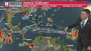 Tropical Storm Bret forms | Predicted path