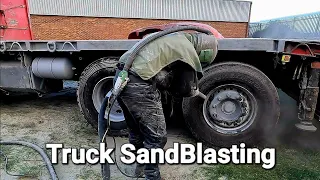 The daily struggle of a mobile sandblaster!