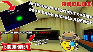 NUEVA BASE SECRETA AGENCY 🧐 - PRIMER CODIGO SECRETO REVELADO 😱  - ACTUALIZACION BROOKHAVEN - ROBLOX