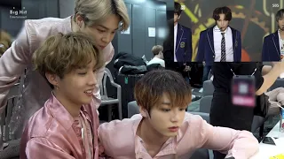 [ENG SUB] BTS react to TXT cover of Boy in Luv (상남자) @ SBS Gayo Daejun 2019