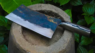 KNIFE MAKING: EASY WAY TO MAKE THE SHARPEST MEAT CLEAVER / SHARPEST KNIFE / ANOTHER LEVEL OF SKILL