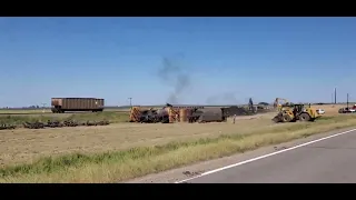 Train derailment aftermath, BENNETT, CO