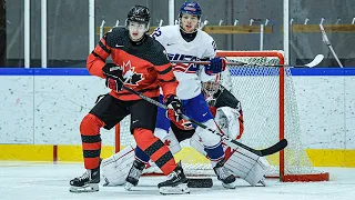 Highlights from Canada vs. U.S. in 2024 IIHF World Junior Championship pre-tournament action