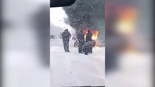 22-летний уроженец Новомосковска заживо сгорел в своей машине