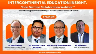 Indo German Collaboration Webinar on Industrial Apprenticeships in Vocational Education