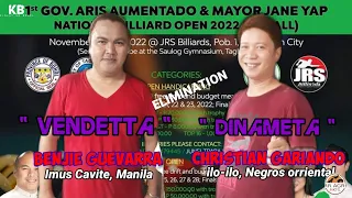 Elimination: Benjie " VENDETTA" Guevarra  VS.  Christian " DINAMETA " Gariando | 10balls | Race to 7