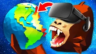 EATING THE WORLD In Virtual Reality GORILLA SIMULATOR (Funny Growrilla VR Gameplay)