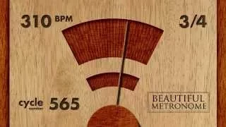 310 BPM 3/4 Wood Metronome HD