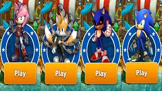 Sonic Dash - All Sonic Prime Characters Boscage Maze Sonic Rusty Rose Tails Nine vs Sonic EXE