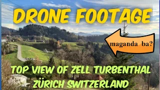 Top View Turbenthal Zurich Switzerland Drone Footage