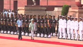 Ceremonial welcome of President Ellen Johnson Sirleaf of Liberia at Rashtrapati Bhavan