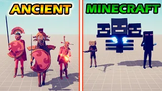 MINECRAFT TEAM vs NEW ANCIENT TEAM - Totally Accurate Battle Simulator | TABS