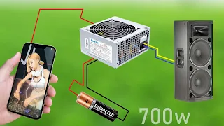 DIY Powerful Ultra Bass Amplifier ATX Power Supply , 13007 Transistor , No IC , Simple Circuit