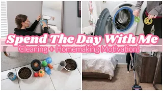 CLEANING + REAL LIFE HOMEMAKING MOTIVATION | SPEND THE DAY WITH ME!