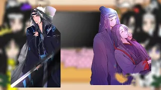 mdzs/the untamed react to random au ( dark lan wangji )