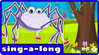 Itsy Bitsy Spider (Incy Wincy Spider) | Nursery Rhymes | With Lyrics by HooplaKidz Sing-A-Long