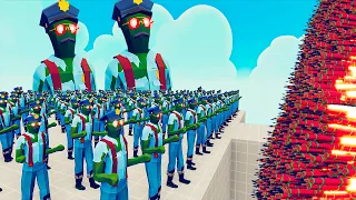 100x POLICE ZOMBIES + 1x GIANT vs EVERY GOD - Totally Accurate Battle Simulator TABS