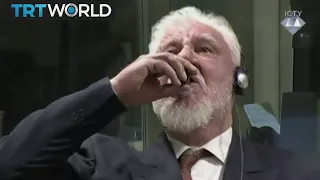 Slobodan Praljak commits suicide by drinking poison during ICTY decision