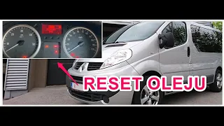 OIL RESET Renault Trafic II LIFTING (2013) - skasowanie serwisu olejowego.