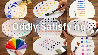 Acrylic Painting on Round Canvas Compilation｜Acrylic Painting Collection｜Satisfying Relaxing Video