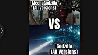 Godzilla(All Versions) Vs MechaGodzilla(All Versions) (Remake) #edit #vs #debate #godzilla