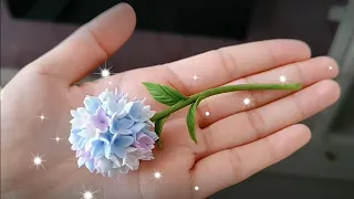 How To Make Hydrangea Flower With Clay | DIY | Useful Craft Things