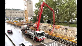 Betonage Stadtbahntunnel Deckenplatte Abzweig  | 15.9.2021 | #s21 #stuttgart21