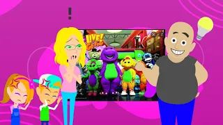 Childish Dad Wants to See Barney Live Show with kids and Gets Grounded - Vyond - by Sonia Panda