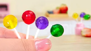 Sweet Candy 🍭 Tropical Miniature Fruit Lollipop Candy | 1000+ Miniature Ideas By Mini Cakes Baking