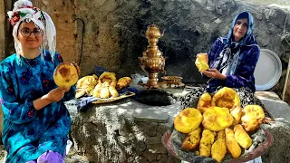 Delicious village bread |Traditional village bread |rural lifestyle | rural life in iran