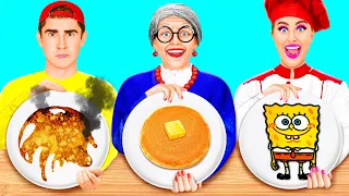 Me vs Grandma Cooking Challenge | Edible Battle by BaRaDa Challenge